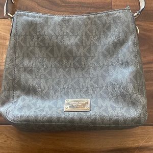 Brown and Tan Michael Kors Crossbody Purse